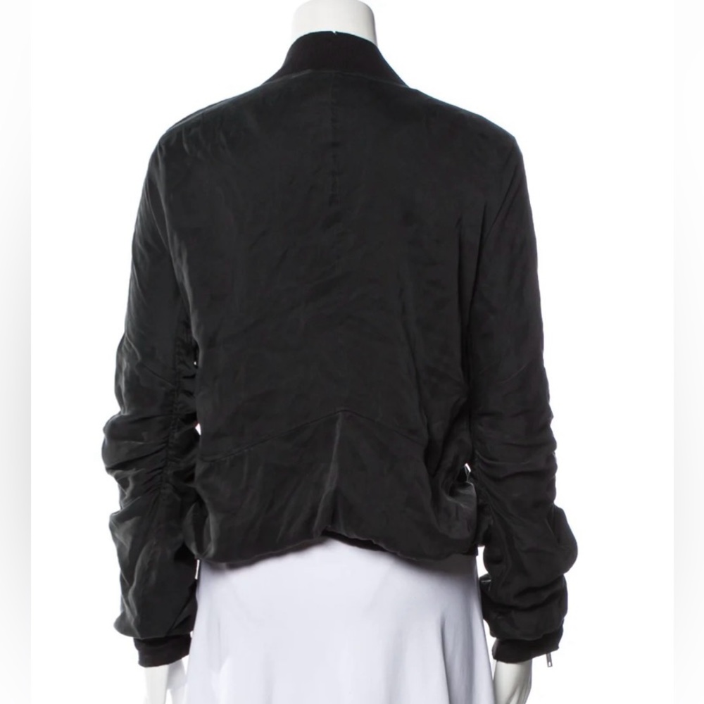 Haider Ackermann Ruffled Silk Bomber Jacket, L - Picture 3 of 10